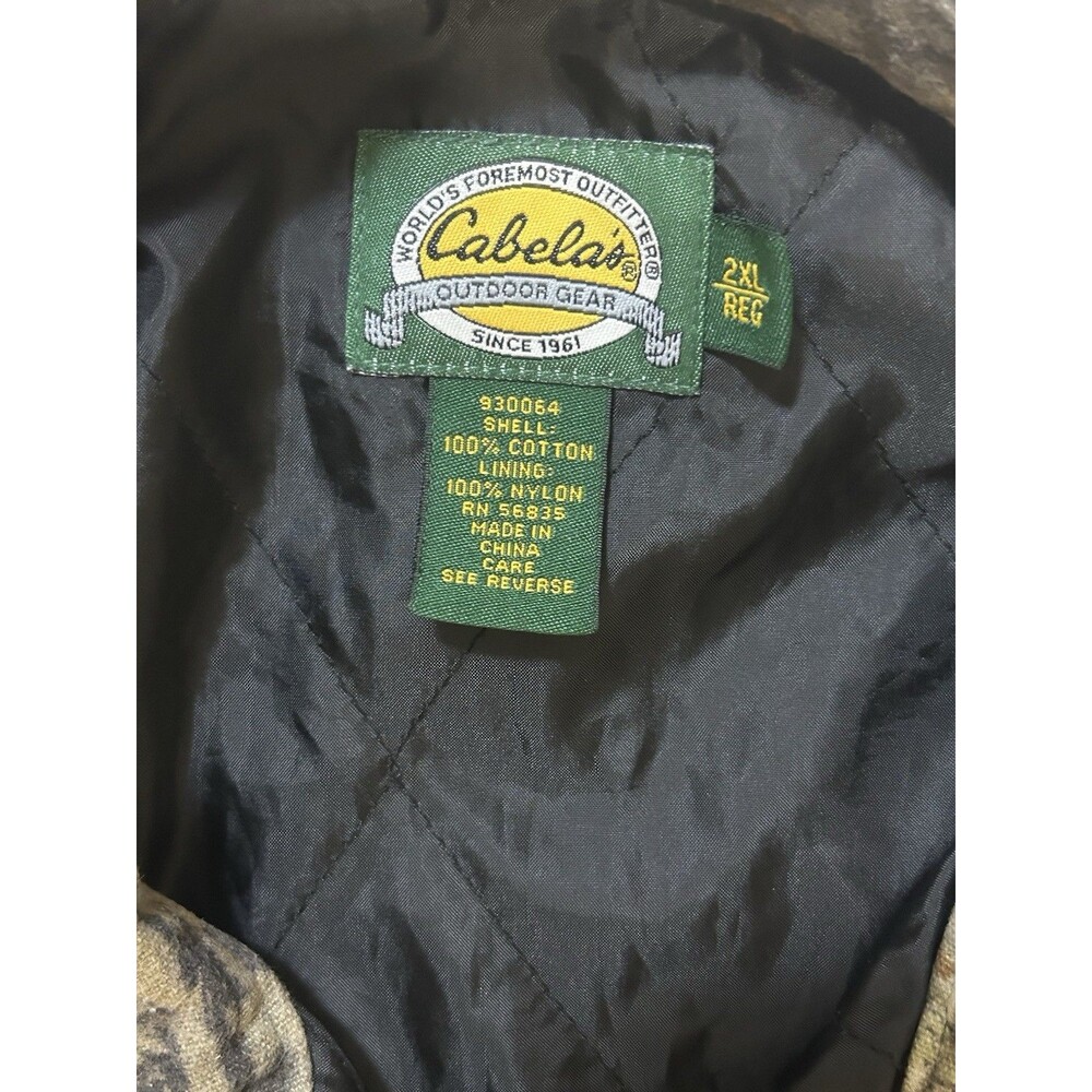 Vintage Cabelas Shirt Mens 2XLarge Camo Faded Chamois Flannel USA 90s Hunting - Picture 2 of 10